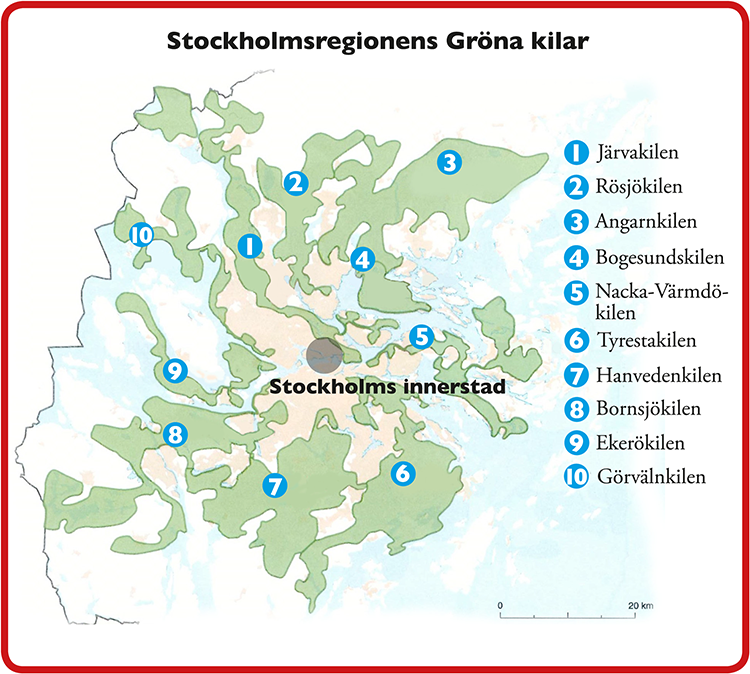 Stockholmsregionens gr&ouml;na kilar